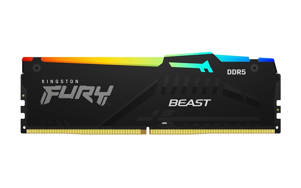 KINGSTON Memory KF556C40BBAK2-32 FURY Beast RGB DDR5 KINGSTON Memory KF556C40BBAK2-32 FURY Beast RGB DDR5, 5600MT/s, 32GB Kit of 2 - Image 1