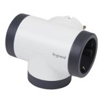 Legrand SurgeArrest 3 Outlets  Black/Grey Rotating