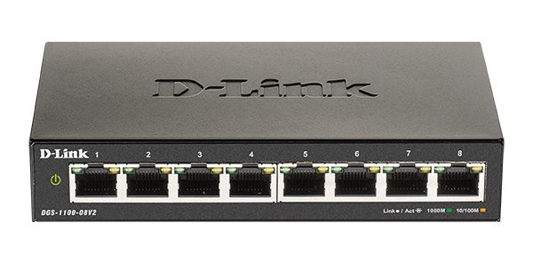 D-LINK SWITCH DGS-1100-08V2, 8 PORT GIGABIT SMART