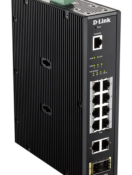 D-LINK DIS-200G-12PS INDUSTRIAL SWITCH  8XGB POE,2xGB,2xSFP