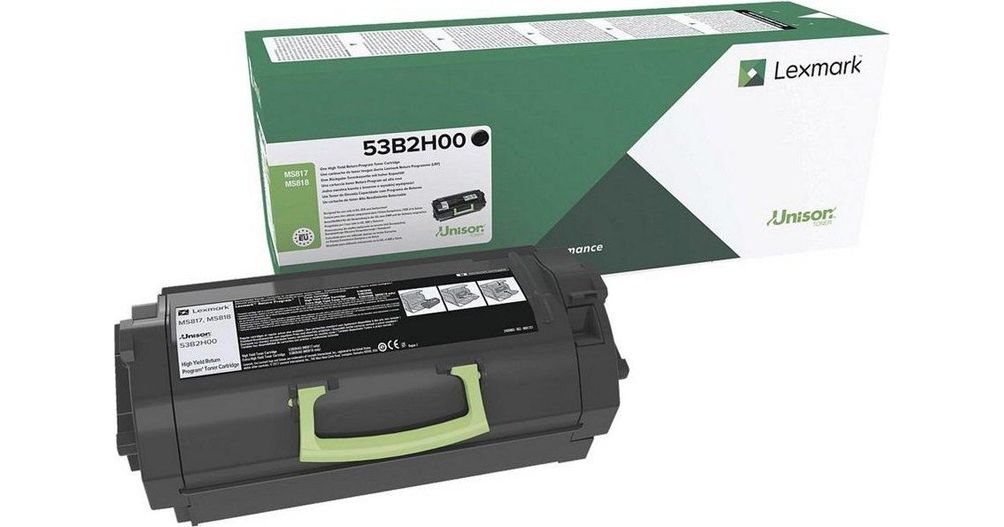 LEXMARK Toner High Black 53B2H00 LEXMARK Toner High Black 53B2H00 - Image 1
