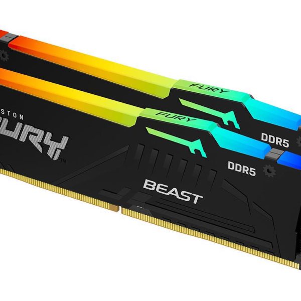 KINGSTON Memory  KF560C30BBEAK2-64 FURY Beast Black RGB DDR5, 6000MT/s, 64GB KIT OF 2, EXPO