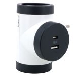 Legrand SurgeArrest 2 Outlets  White/Black  Rotating