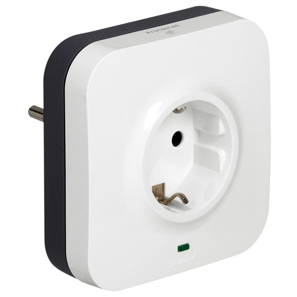 Legrand SurgeArrest 1 Outlet White, 2 x RJ45