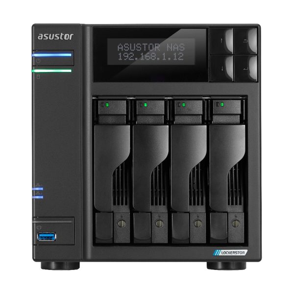 ASUSTOR NAS LOCKERSTOR 4 Gen2 AS6704T 4-BAY 3,5''/4x M.2 NVMe slots/Intel Celeron Quad-Core/4GB DDR4/2x2.5GbE Port