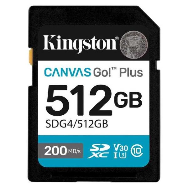 KINGSTON Memory Card SD Canvas Go! Plus SDG4/512GB Class 10