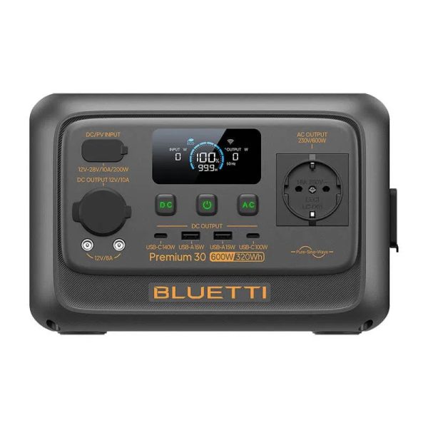 BLUETTI Premium 30 Portable Power Station, 600W AC Outlet 320Wh
